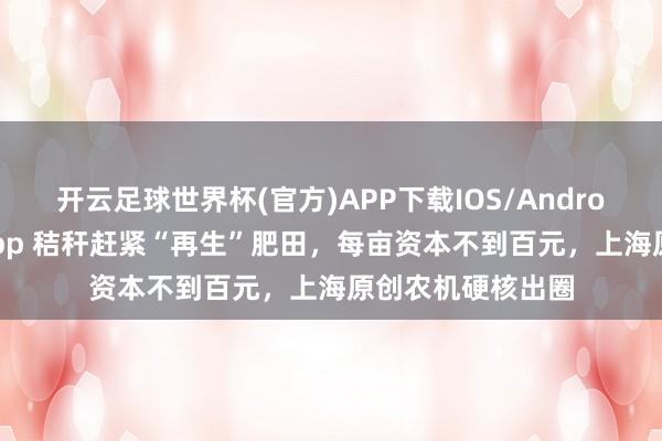 开云足球世界杯(官方)APP下载IOS/Android通用版/手机app 秸秆赶紧“再生”肥田，每亩资本不到百元，上海原创农机硬核出圈