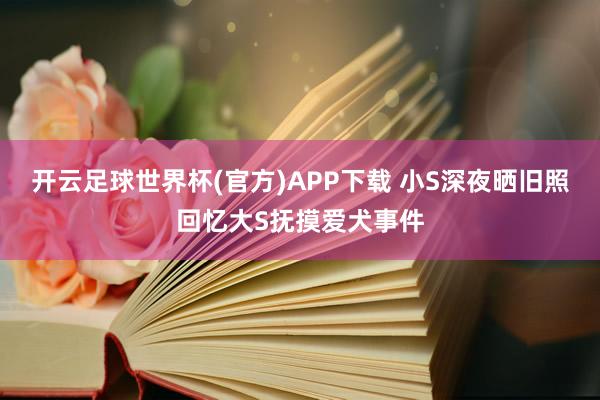 开云足球世界杯(官方)APP下载 小S深夜晒旧照回忆大S抚摸爱犬事件