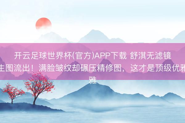 开云足球世界杯(官方)APP下载 舒淇无滤镜生图流出！满脸皱纹却碾压精修图，这才是顶级优雅