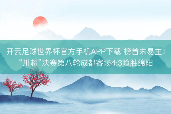 开云足球世界杯官方手机APP下载 榜首未易主！“川超”决赛第八轮成都客场4:3险胜绵阳