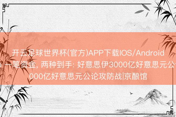 开云足球世界杯(官方)APP下载IOS/Android通用版/手机app 一笔资金， 两种到手: 好意思伊3000亿好意思元公论攻防战|京酿馆